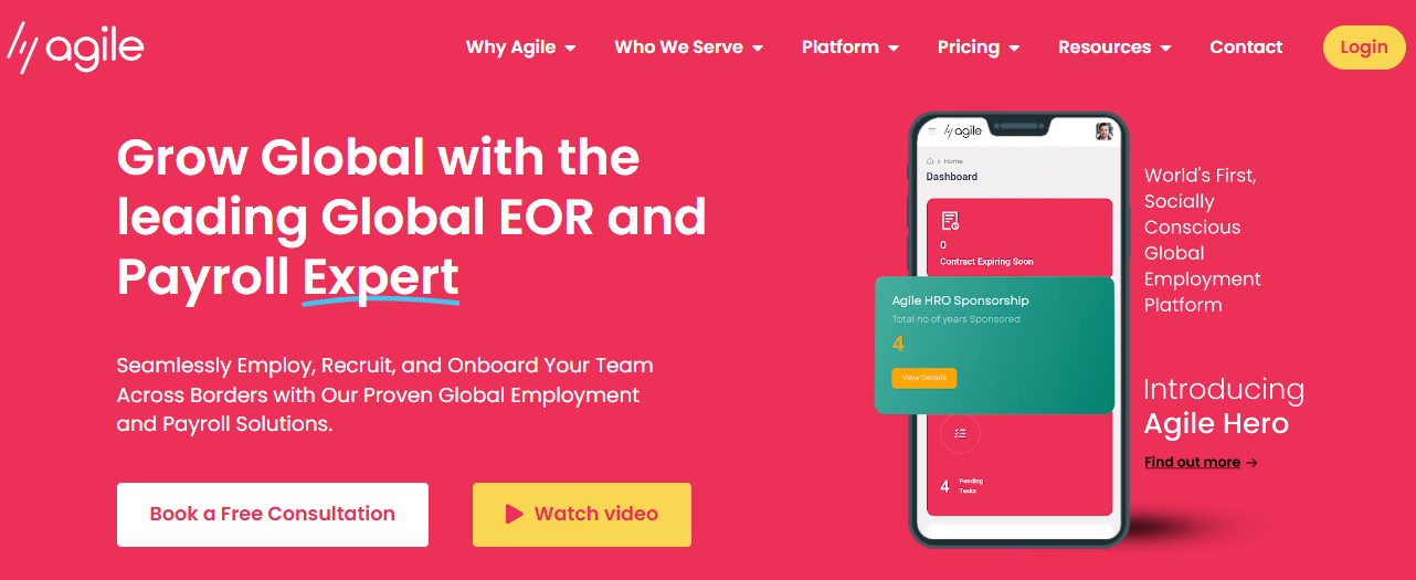 agilehro homepage